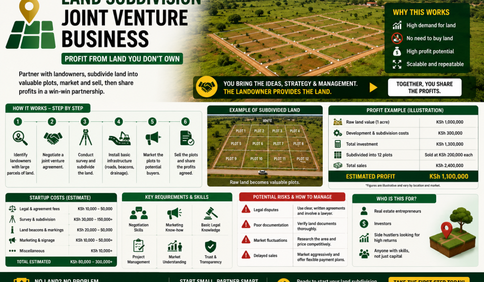 Biz Ideas - Plot Subdivision for Sale without investing